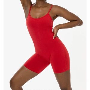 XS red Los Angeles apparel unitard